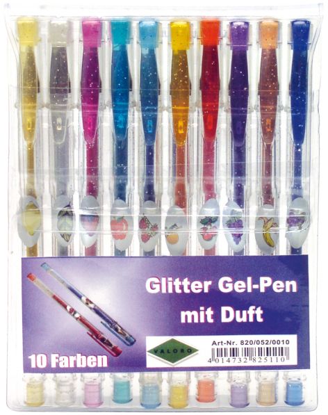 Sparkle gel pen with scent